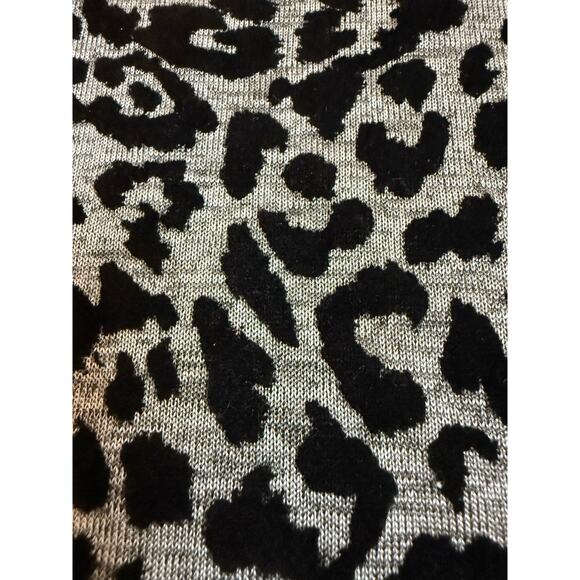 Ruby Rd Cowl Neck Tunic Top Women Fringe Leopard Artsy Stretch Animal Print XL - Picture 7 of 9